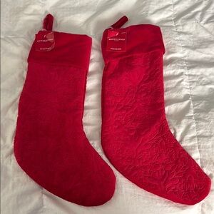 NWT Wondershop Festive Red Velvet Christmas Stockings